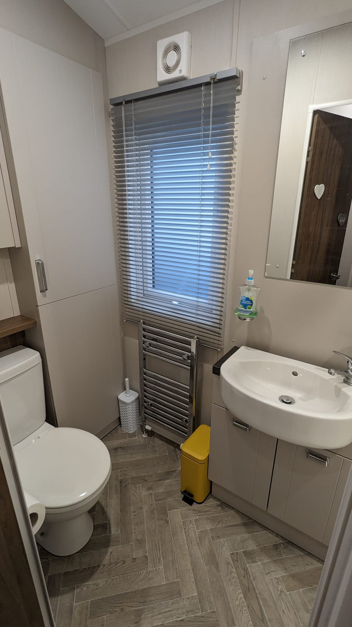 Main bathroom with heated towel rail